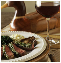 Ribeye with Salsa Verde
