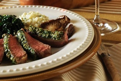 Ribeye with Salsa Verde