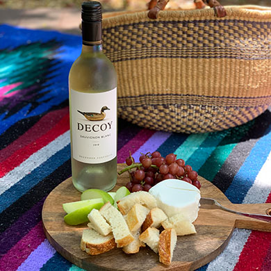 Sauvignon Blanc with goat cheese