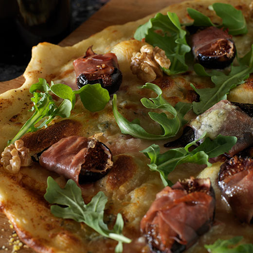 parma ham and fig flatbread