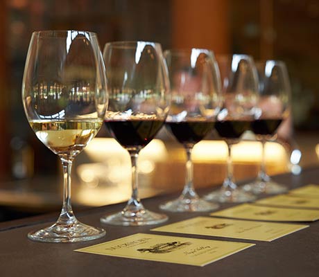 wine tasting with tasting notes