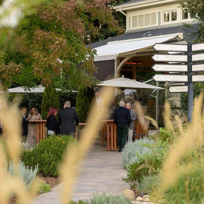 Large group tasting at Duckhorn